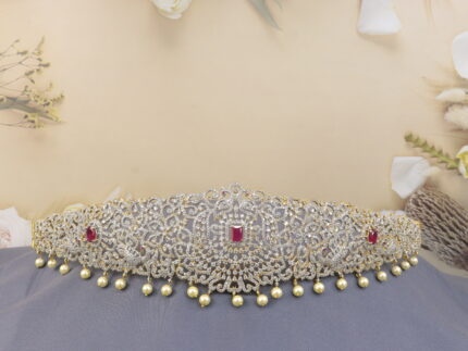 Gj Vadiyanam Graceful Waist Belt with Gold Finish
