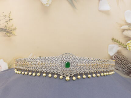 Gj Vadiyanam South Indian Waist Belt & Pearl Drops