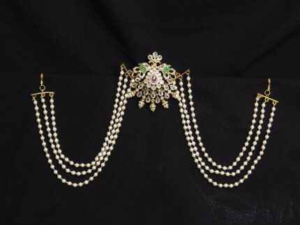 Royal Peacock Bridal Hair Ornament with Pearls