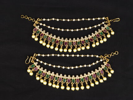 Matt Champaswaralu Traditional Pearl Kundan